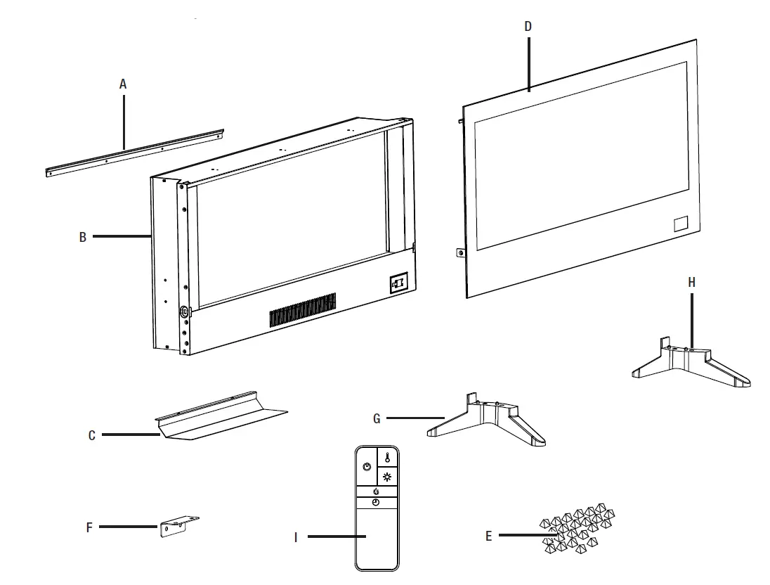 HOME DECORATORS COLLECTION SP6778 42 in. Infrared Wall Mount Electric Fireplace fig3