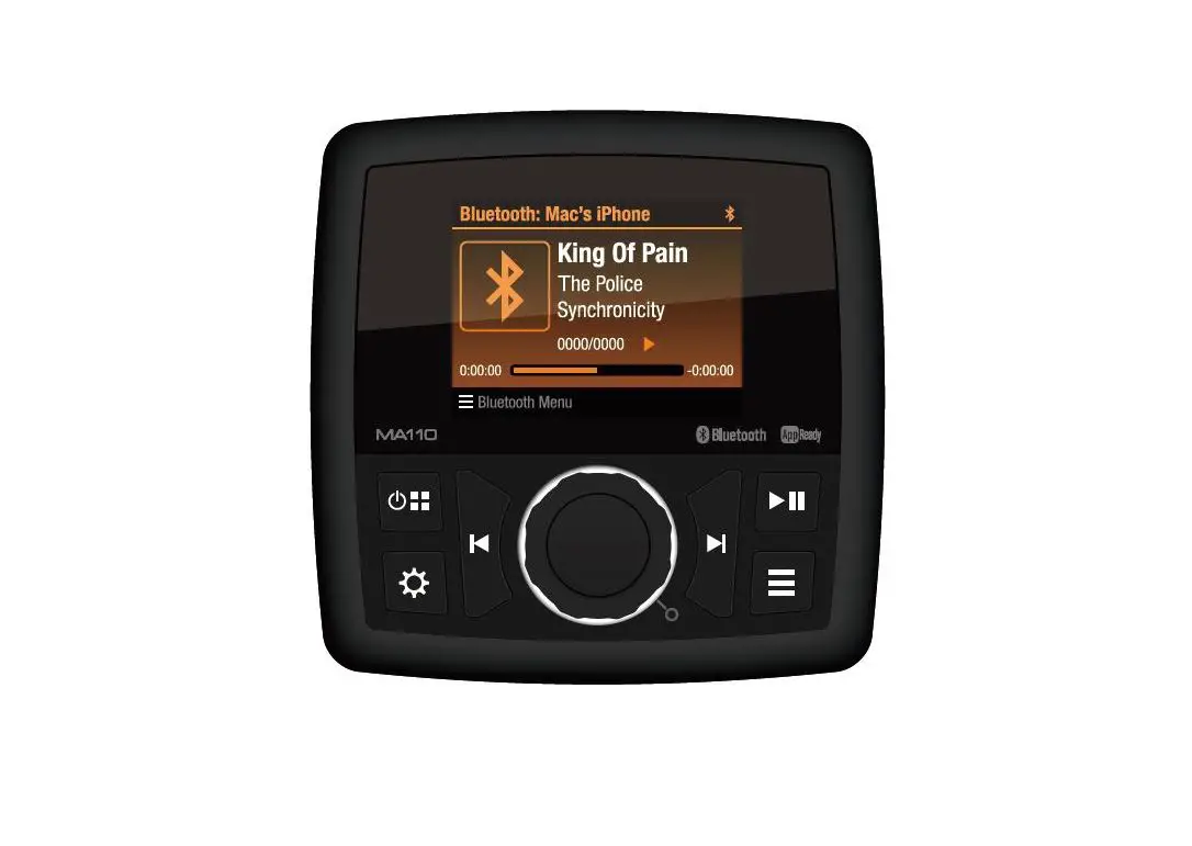 Asa Electronics Ma110 Marine Audio System Instruction Manual