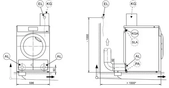 Miele PDR 507 EL Front Load Vented Dryer fig 3