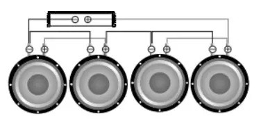 Mixed connection of the speakers