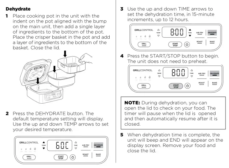 NINJA Foodi Health Grill Air Fryer - COOKING FUNCTIONS 5
