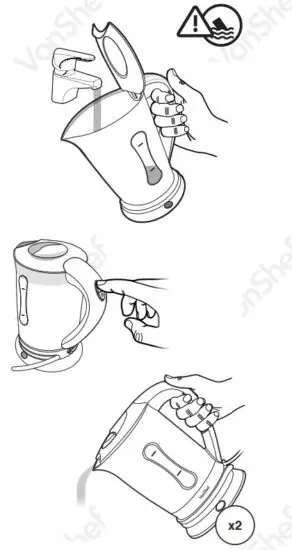 VonHaus 2013221 Travel Kettle with 2 Cups - BEFORE FIRST USE 2