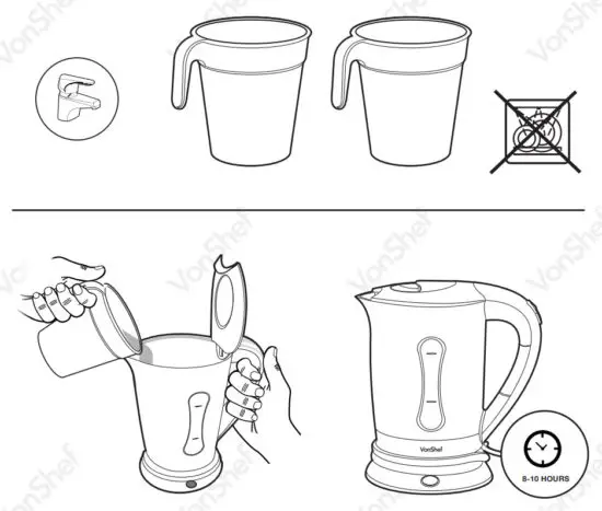 VonHaus 2013221 Travel Kettle with 2 Cups - MAINTENANCE