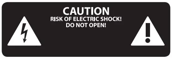 Turbosound iP300 600 Watt Powered Column Loudspeaker woofers User Guide - Caution Risk of Electric Shock icon