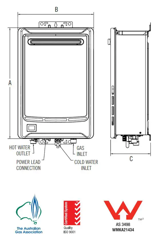 Rheem Gas Hot Water User Guide - Hot Cold Water and gas linnet