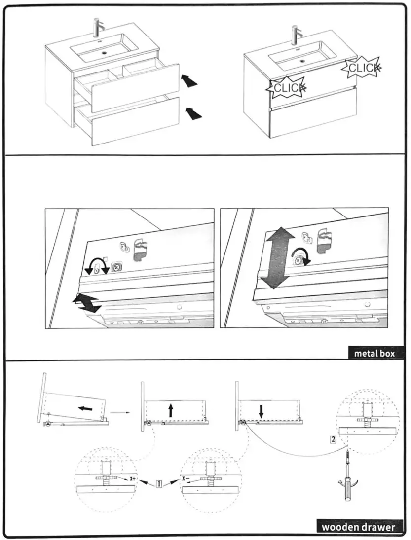 HOMLUX 810092570189 Bathroom Vanity in Gloss White with Cultured Marble Vanity -fig10