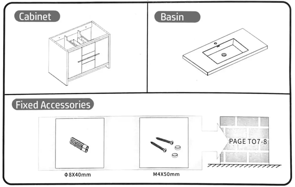 HOMLUX 810092570189 Bathroom Vanity in Gloss White with Cultured Marble Vanity -fig3
