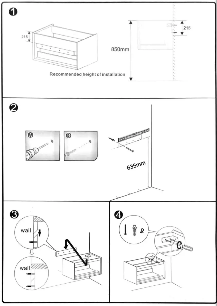 HOMLUX 810092570189 Bathroom Vanity in Gloss White with Cultured Marble Vanity -fig7