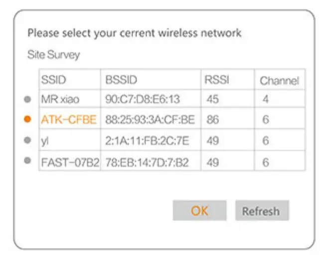 Elitech WiFi Temperature Monitor Manufacturer User Manual - desired WLAN