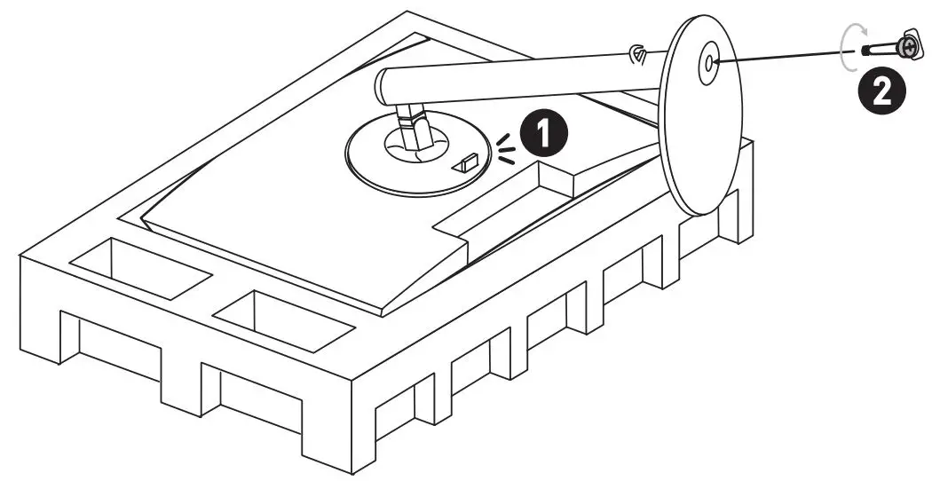 FIG 2 Installing the Monitor Stand