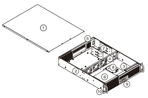 SILVERSTONE RM23 502 2U Dual 5 25 Inch Drive Bay ATX Rackmount Industrial Server - Fig 1