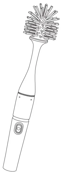 Homitt Cordless Toilet Brush- Install 6 AA batteries