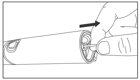 Homitt Cordless Toilet Brush- Hold the Battery tank pull ring