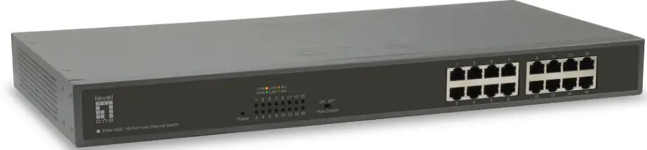 level one FSW-1650 16-Port Fast Ethernet Switch-prod