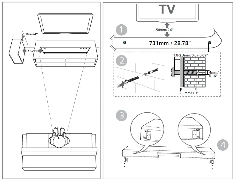 Philips TAB7305 98 7000 Series Soundbar Speaker FIG 2