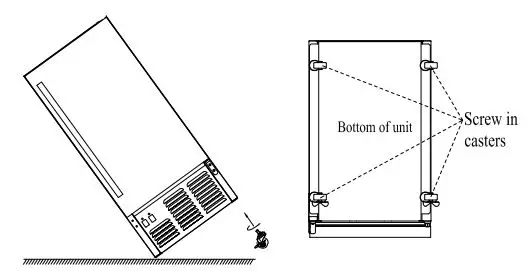 EDGESTAR OIM450SS Outdoor Ice Maker Owner's Manual - Installation of Casters
