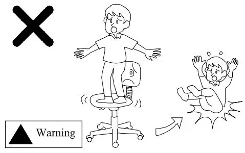 iiglo Chair User Guide - Please do not stand on the chairs