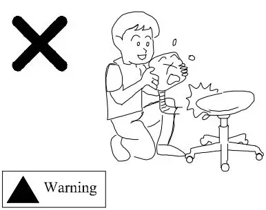 iiglo Chair User Guide - non-professionals shall not disassemble the parts by themselves