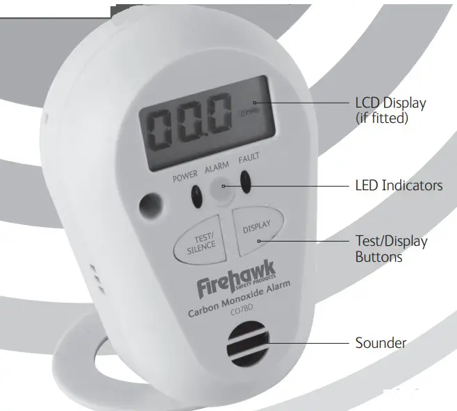 Firehawk CO5B Carbon Monoxide Alarm