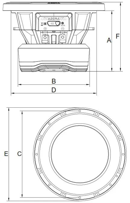 JBL 12 Arena Subwoofer 2 4 ohm selectable - BOX VOLUME 4