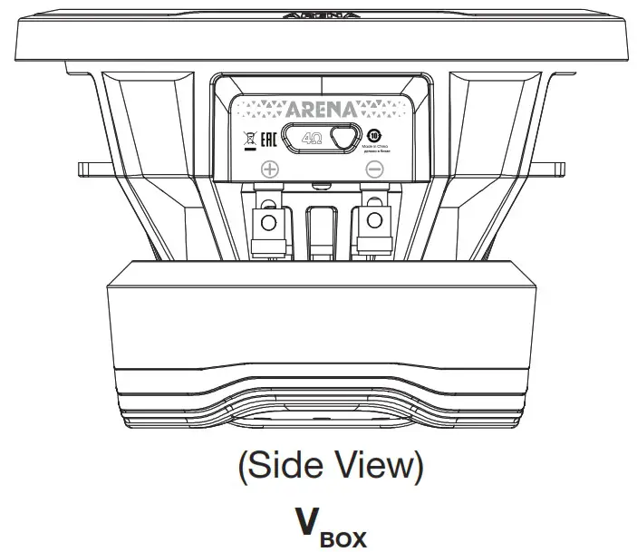JBL 12 Arena Subwoofer 2 4 ohm selectable - BOX VOLUME
