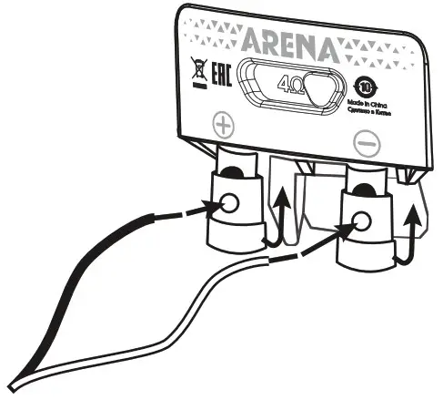 JBL 12 Arena Subwoofer 2 4 ohm selectable - CONNECTING THE AMPLIFIER