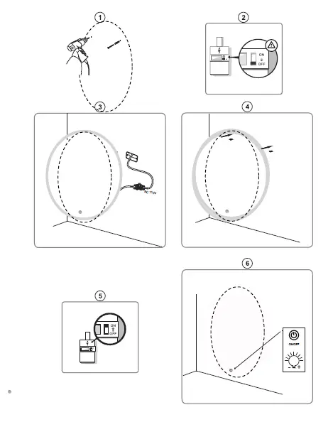 M LTMIRROR M3099-6090 LED Lighted Oval Vanity Bathroom Makeup Mirrors fig 1