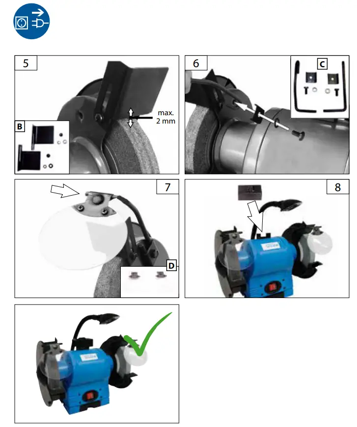 GDS 150 L Double grinde Operation