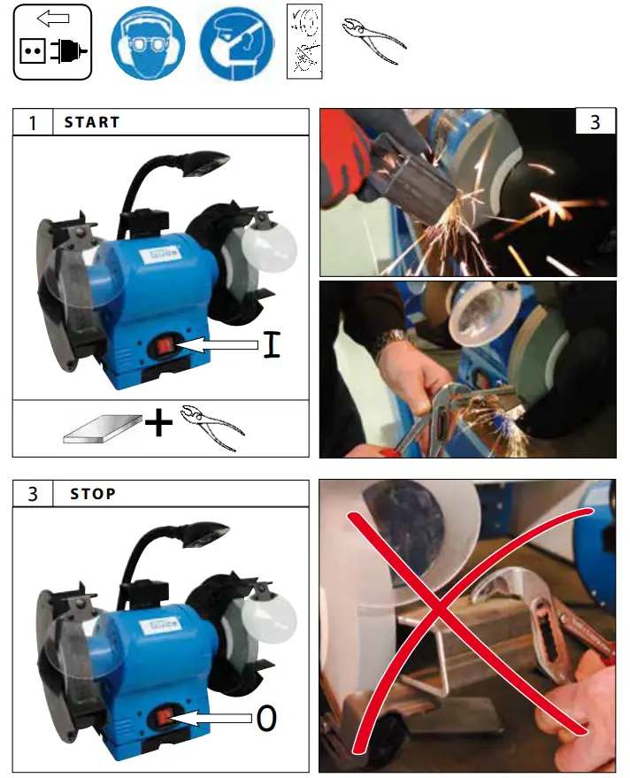 GDS 150 L Double grinde Operation