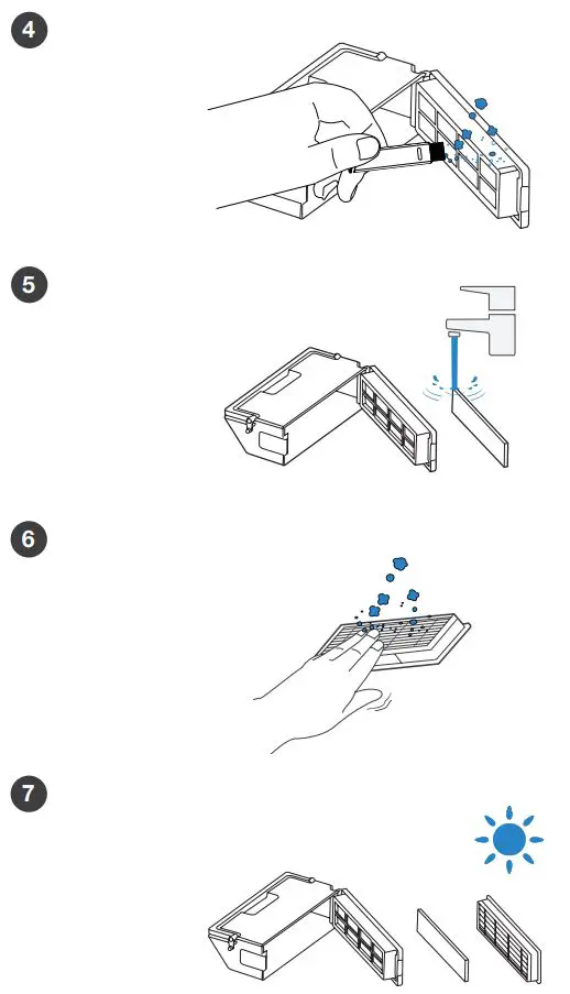 ECOVACS Deebot T9 Instruction Manual - Maintain Dust Bin and Filters
