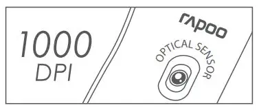 rapoo Wireless Optical Mouse Instructions-High resolution 1000 DPI sensor