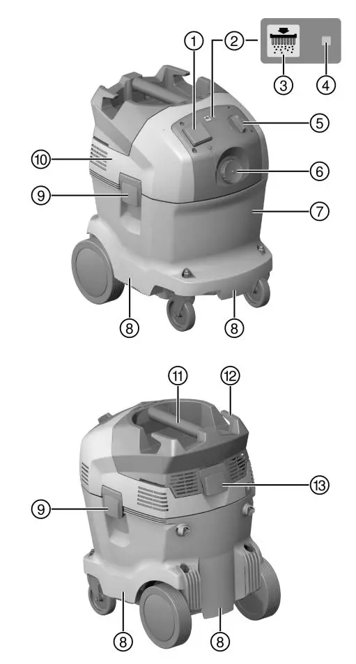 HILTI VC 20 Wet and Dry Jobsite Vacuum Cleaners Instruction Manual - Product overview