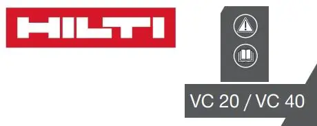 HILTI VC 20 Wet and Dry Jobsite Vacuum Cleaners Instruction Manual
