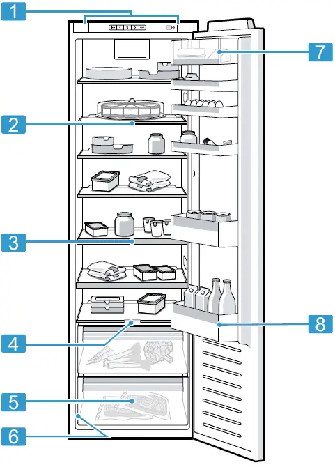 BOSCH KIR81VSF0G Integrated Upright Fridge LOGO