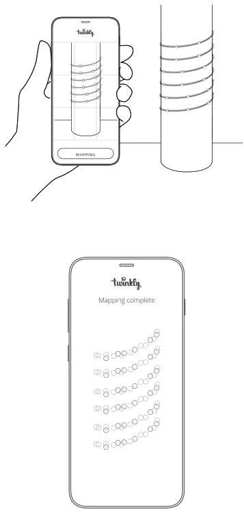 TWD400STP-TEU Twinkly Dots Light Cord - mapping