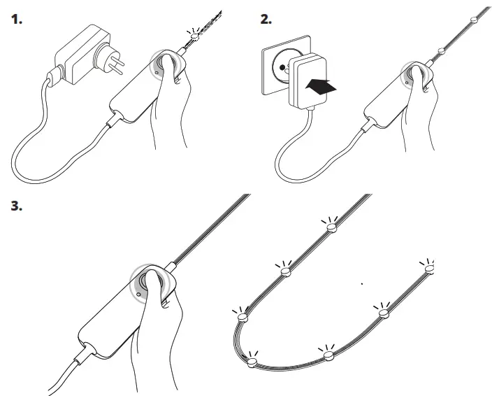TWD400STP-TEU Twinkly Dots Light Cord - reset twinkly