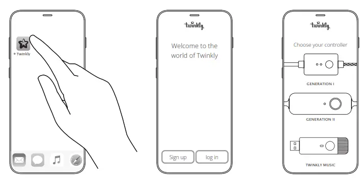 TWD400STP-TEU Twinkly Dots Light Cord - setup twinkly