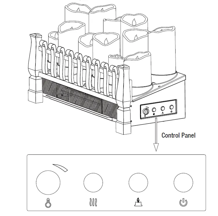 StyleWell CFI030ARU-06-HD Brindle Flame Candle Insert fig 3