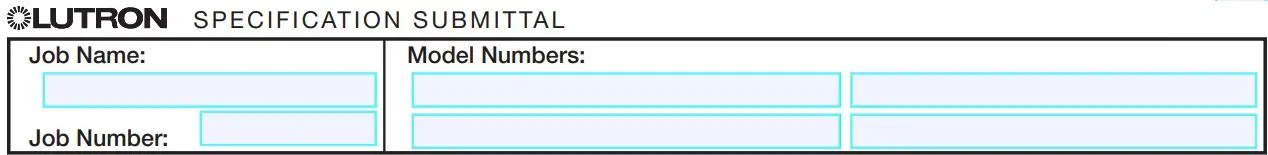 Energi TriPak Series PowPak Diming Module Wireless Lighting Control User Guide - SPECIFICATION SUBMITTAL