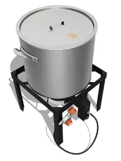 LoCo COOKERS LCTSKSS60 1-Burner 31.5-in Propane 20-lb Cylinder Electronic Boiling Kit