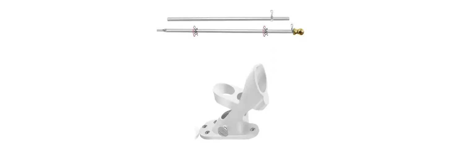 Afoxsos Hdmx1711 6 Ft. Aluminum Flagpole Bracket Tangle Free Spinning Flagpole Hardware Instructions