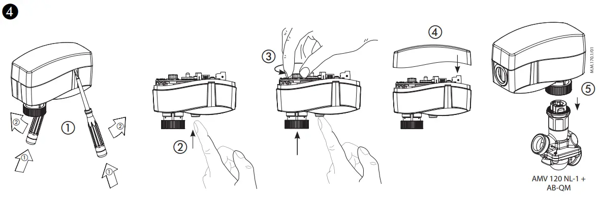 Danfoss-AMV-120-NL-1-wire-actuator-FIG-5