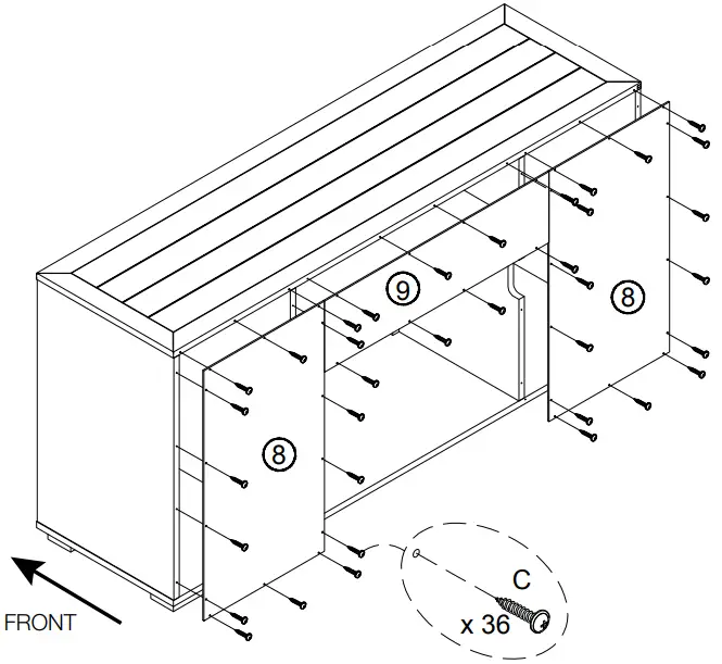 NAPOLEON NEFP30 3620RLB Electric Fireplace Media Console - Fig 12