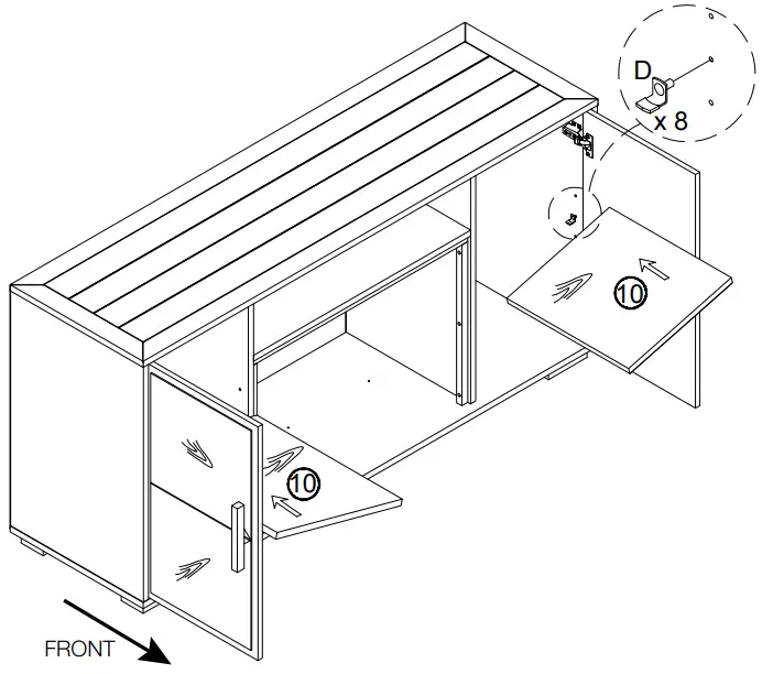 NAPOLEON NEFP30 3620RLB Electric Fireplace Media Console - Fig 16