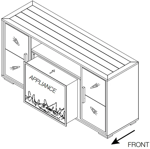 NAPOLEON NEFP30 3620RLB Electric Fireplace Media Console - Fig 18