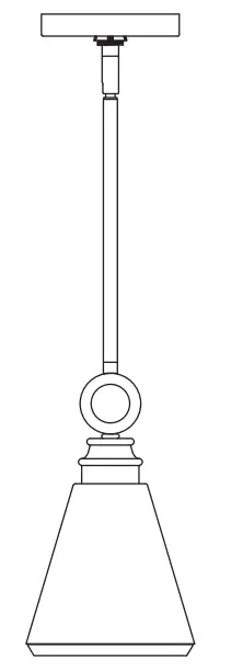 Hunter 19443 6 Inch Klein 1 Light Metal Pendant