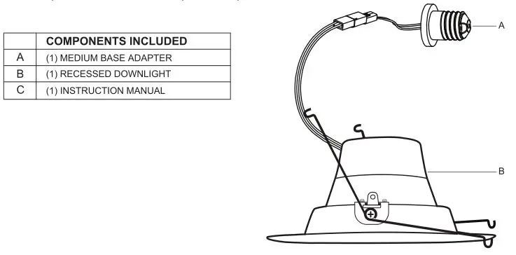 FEIT Electric LED Retrofit Kit Recessed Light - PACKAGE CONTENTS