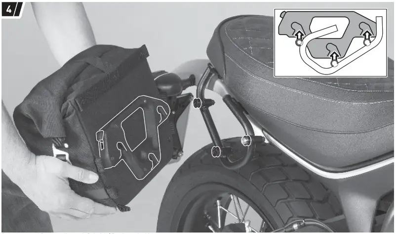 SW MOTECH BC HTA 11 928 20100 Legend Gear Side Bag - FIXATION 4