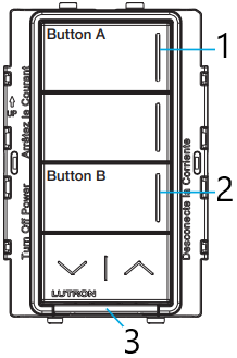 LUTRON RRST-H Sunnata RF Hybrid Keypad Dimmer B02