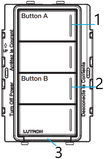 LUTRON RRST-H Sunnata RF Hybrid Keypad Dimmer B03